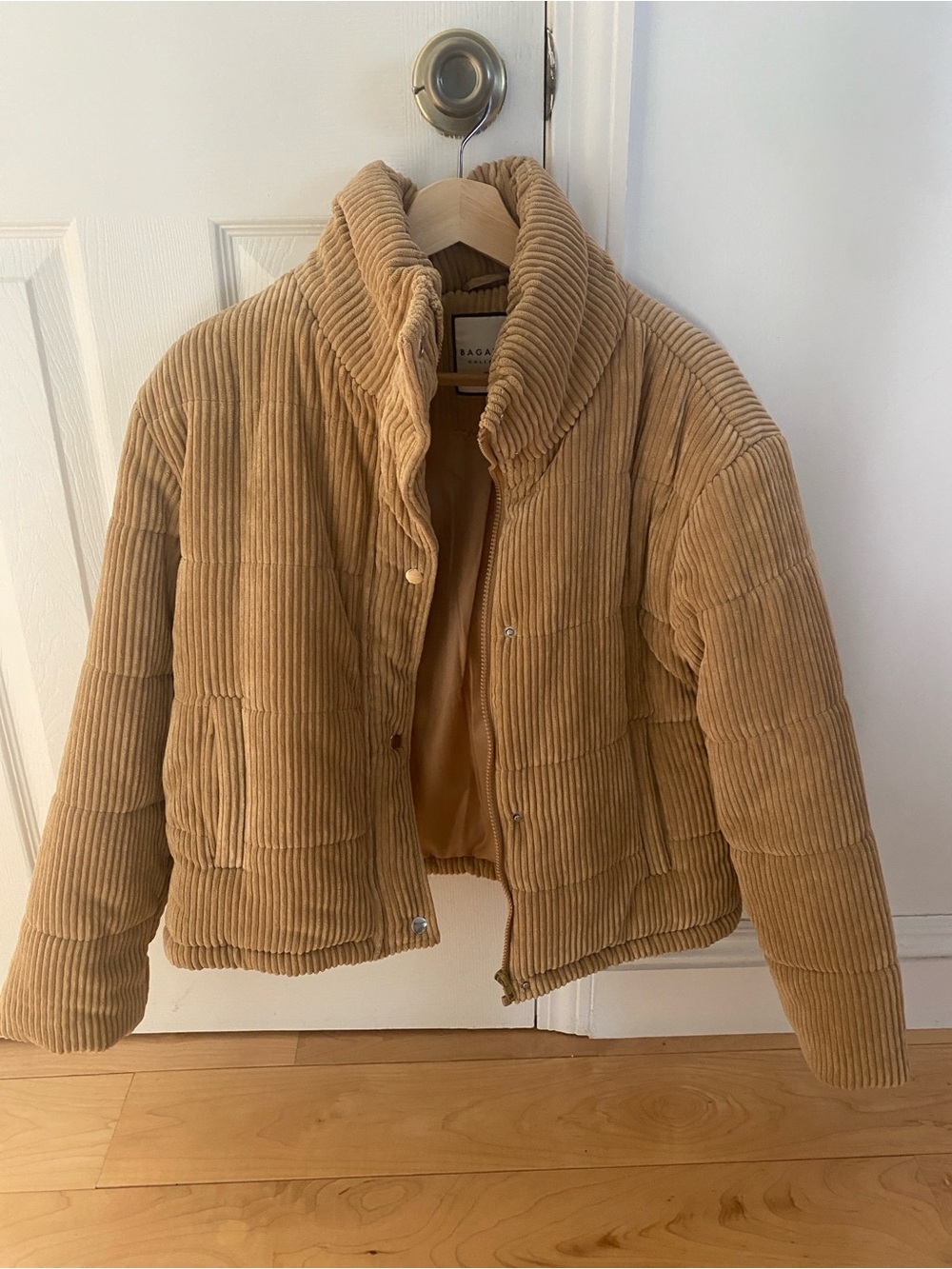 Corduroy Jacket in Tan by Bagatelle Collection size Small, new without tags